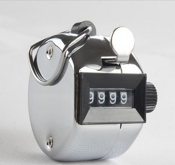 silver Hand Tally Counter metal counter 4 digit Manual counters Pressing the manual counter People Counting