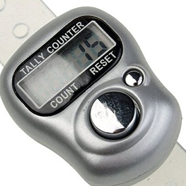 Wholesale- 1pc Electronic Row Counter Finger Ring Golf Digit Stitch Marker LCD Tally Counter H7