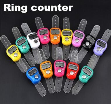 200pcs colorful Electronic Finger Cute Digital Hand Ring Row Counter Golf Digit Stitch Marker LCD Tally Stitch Marker