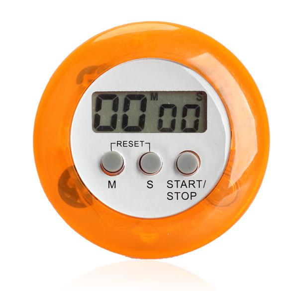 Wholesale Round Magnetic Lcd Digital Kitchen Countdown Timer Alarm With Stand Orange Set Time Reminder Digital Timers Ng4s