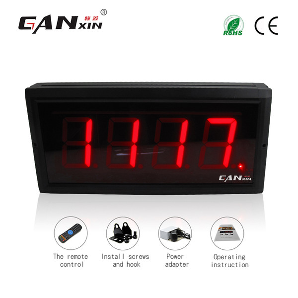 [GANXIN] 4 Digits 3-inch High Characte LED Display Digital Counter 12v Count Down/Up Totalizer 0-9999 With IR Remote Control Red Color