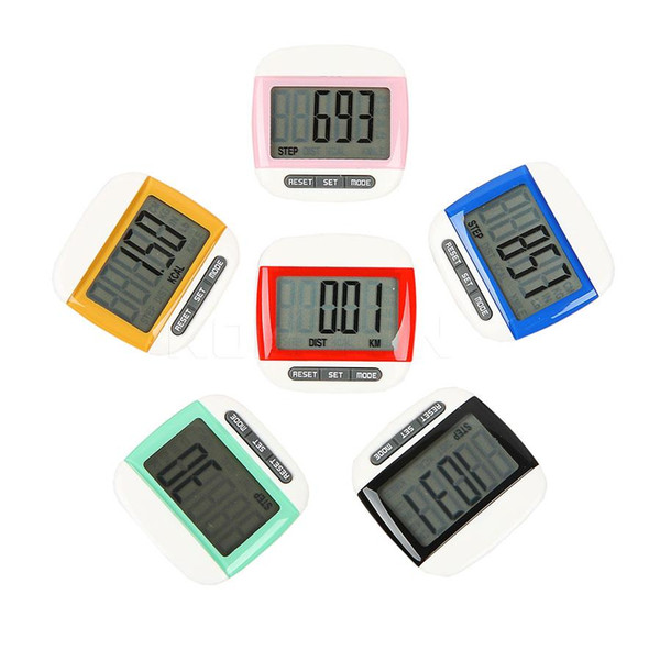 Wholesale- Mini Counter Waterproof Step Movement Calories Multi-Function Digital LCD Pedometer Sports Walking Exercise Distance Calculation