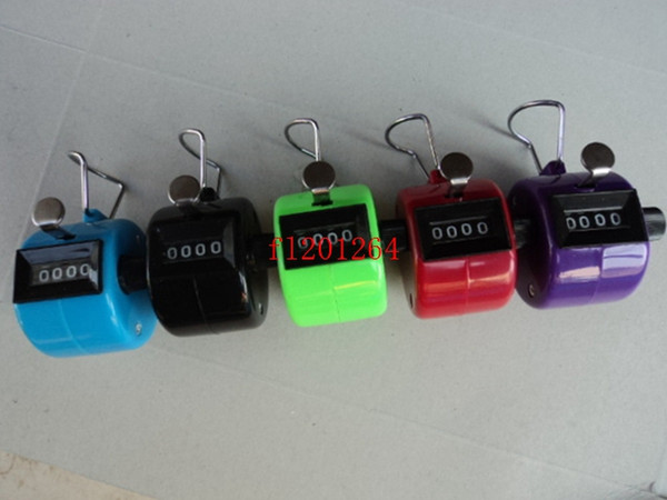 FEDEX DHL Free shipping Wholesale Colorful 4 Digits Number Plastic Hand Tally Counter for Golf Sport ,50pcs/lot