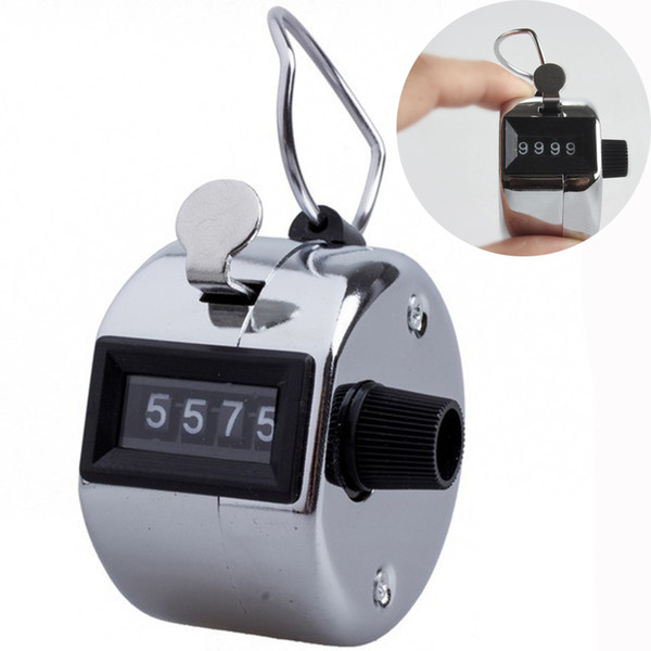 Tally 4 Digit Palm Counters Counter Hand Clicker Manual Handy Mechanical Chrom Gift Dropshipping