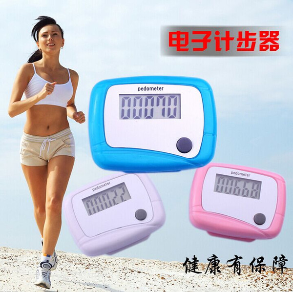 Hot Electronic pedometer / LCD pedometer LCD Run Step Pedometer Digital Walking Calorie Counter Distance pedometer runners Speed Counters