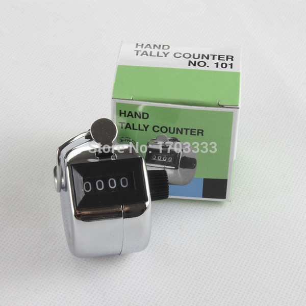 480pc/lot Metalic 4 Digits Number Clicker Hand Tally Counter for Golf Free shipping