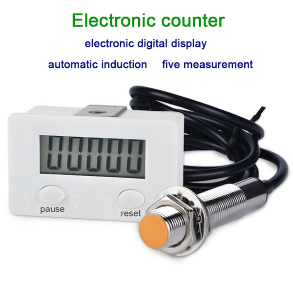 Electronic counter Electronic digital display Automatic induction Industrial punch counter Magnetic induction Five measurement