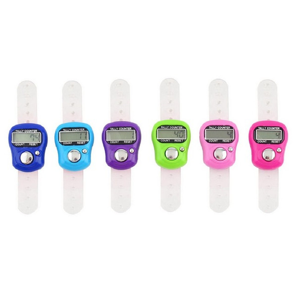 Mini Stitch Marker And Row Finger Counter LCD Electronic Digital Tally Counter For Sewing Knitting Weave Tool Random Color