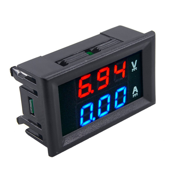 New DC 100V 10A Voltmeter Ammeter Blue + Red LED Digital Volt Meter Gauge