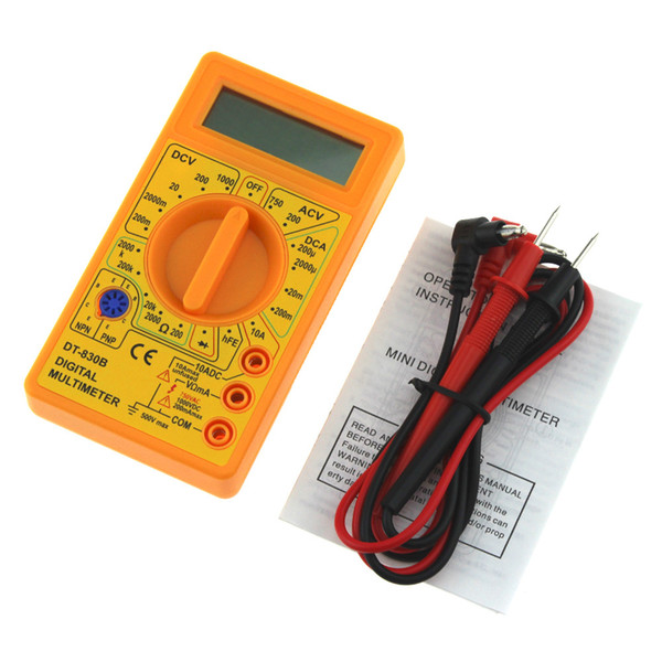 Yellow digital multimeter mini universal meter multimeter electrical universal meter