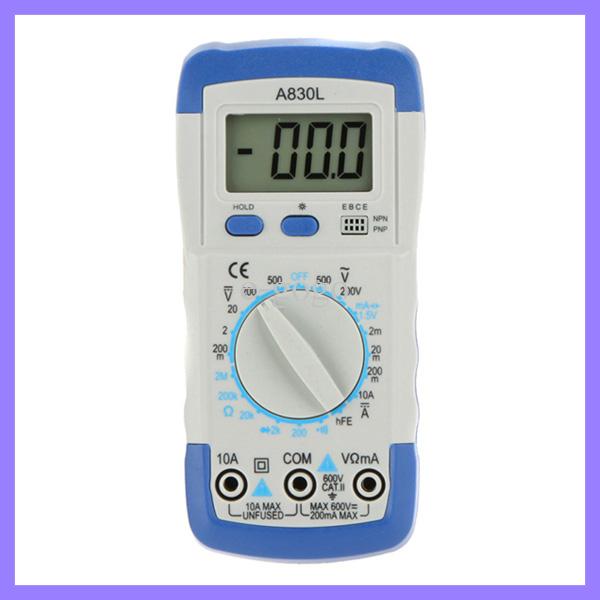 Original Mastech A830L Mini DMM Digital Multimeter Ammeter Voltmeter Ohmmeter hFE Tester w/ LCD Backlight Ammeter Multitester Megohmmeter