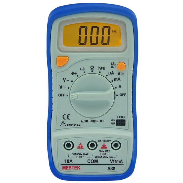 PEAKMETER Auto Range Digital Multimeter AC/DC Voltage Current Resistance Detector Handheld Temperature Capacitance Frequency