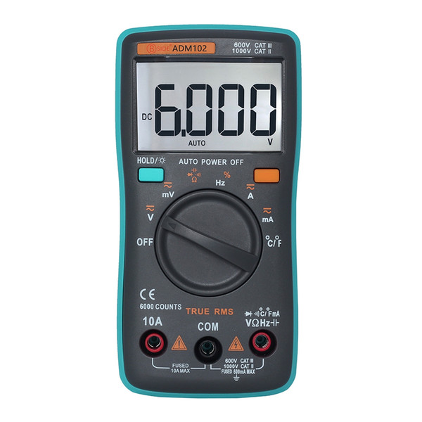 Auto Digital Multimeter Tester 6000 Count AC/DC Ohm Ammeter Temperature Meters Capacimetro Rlc Meter Test