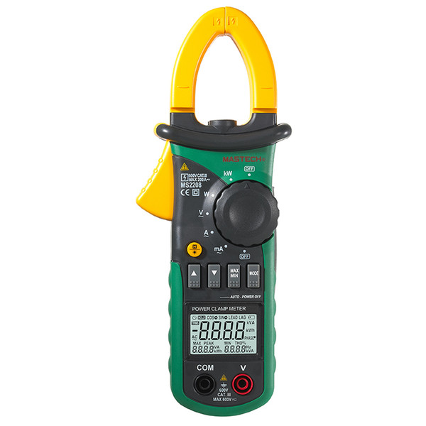 Wholesale-Mastech MS2208 Harmonic Power Clamp Meter Tester Multimeter Trms Voltage Current Power Phase Angle Test