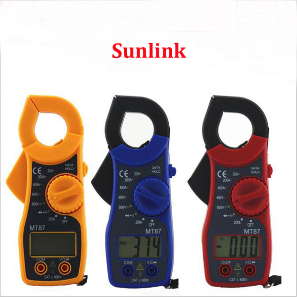 multimeter clamp New Digital LCD AC / DC handheld Volt Amp Ohm Test Portable Mini multi colors with retail box