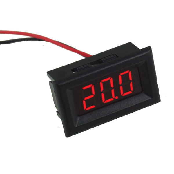 Mini Two Wires Digital Voltmeter Red LED Display DC2.5-30V Voltage Meter Voltage Detector with Reversal Protection