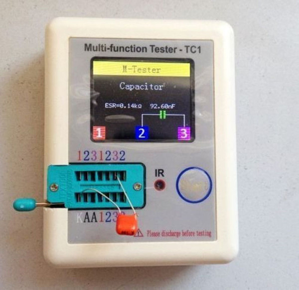 Portable Multifunction Tester Transistor Tester is the LCR -LCR Meter Kit Transistor TC1 full color display