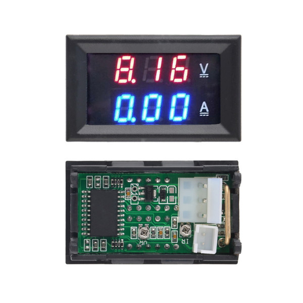 1pcs Hot Worldwide DC 100V 10A Voltmeter Ammeter Blue + Red LED Amp Dual Digital Volt Meter Gauge free shgipping