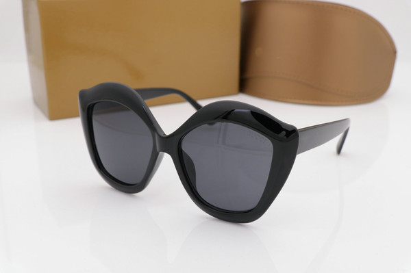 New fashion designer sunglasses oversized imported plate frame popular simple style top quality light-colored decorative eyewear 0117