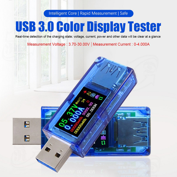 AT34 USB 3.0 Multimeter Meter Color Display Tester LCD Voltmeter Ammeter Voltage Current Meter USB Capacity Tester