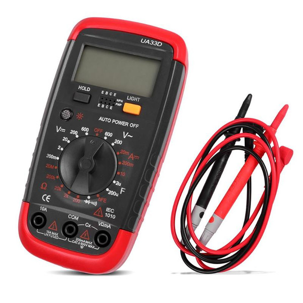 UA33D Digital Multimeter LCD High Precision Ammeter Voltmeter Capacitance Resistance Meter Detector