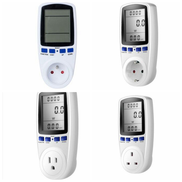 power meter digital wattmeter energy Watt Energy Cost Power Factor Power Analyzer EU/German Standard Outlet Socket KKA6552