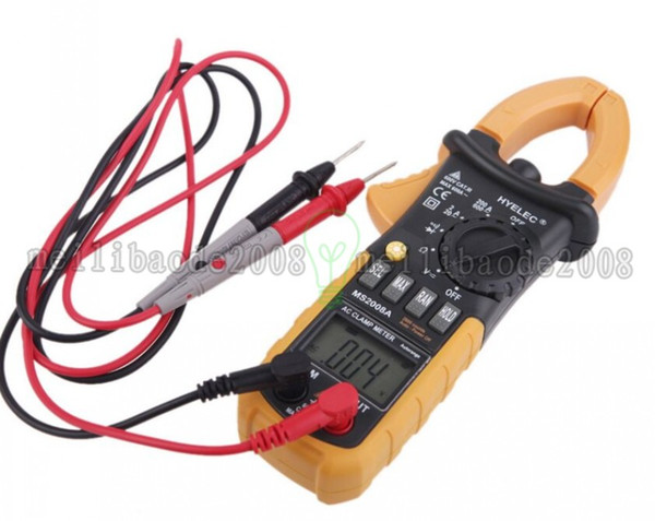 Professional 2000 Counts Digital AC Clamp Meter w/2F Back light fluke Multimetro Clamps Leakage HYELEC MS2008A Multimeter MYY