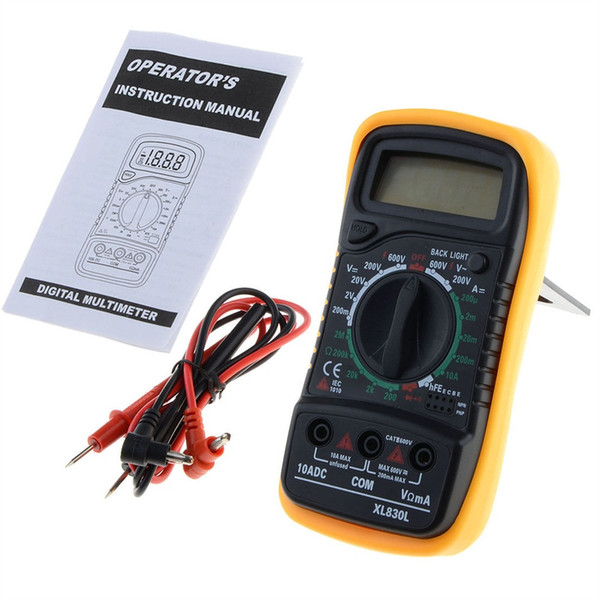 XL830L Digital LCD Multimeter Volt Meter Ammeter Ohmmeter AC DC Tester Meter