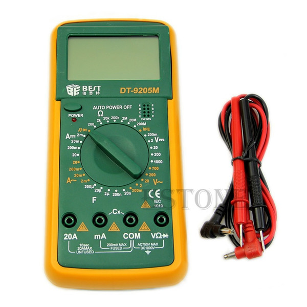 DT9205M AC DC LCD Display Electric Handheld Tester Meter Digital Multimeter Multimetro Ammeter Ohmmeter Multitester