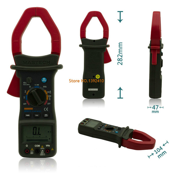 Wholesale-MASTECH M9912 Digital Clamp Meter Auto Range 3200 Counts Digital AC DC Clamp Meter Voltage Current Resistance Frequency Tester