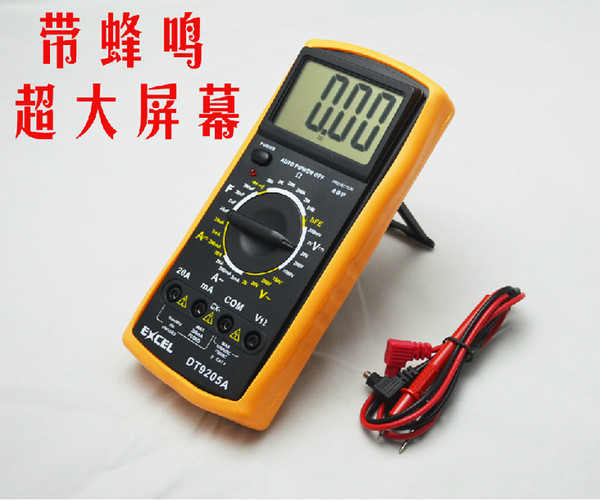 LCD Digital Multimeter AC DC Ohm VOLT Meter DT9205A