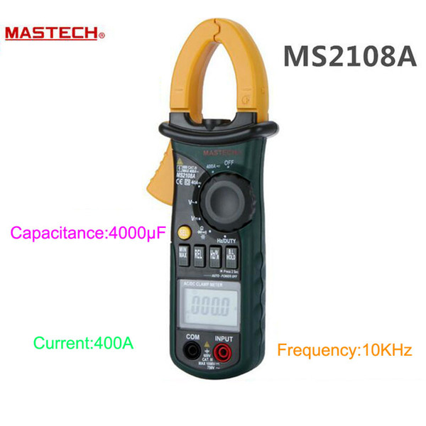 Wholesale-MASTECH MS2108A Auto range Digital Clamp Meter Multimeter DC AC Current Voltage Frequency Meter Tester Backlight