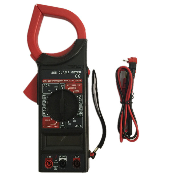 AC/DC Digital Clamp Multimeter DT266 Electronic Volt AMP Resistance Tester Clamp Meter Data Hold AC 750V DC 1000V