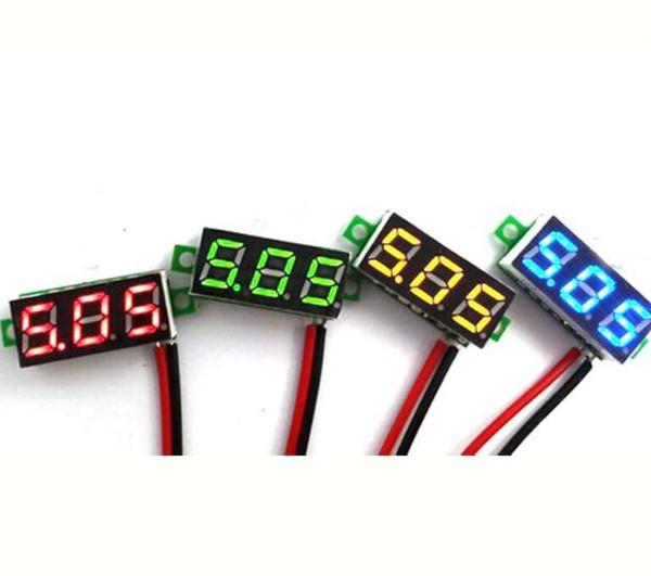 1 Piece New Mini DC 0-30V Green LED 2 Wire Digital Display Voltage Voltmeter Panel Motor