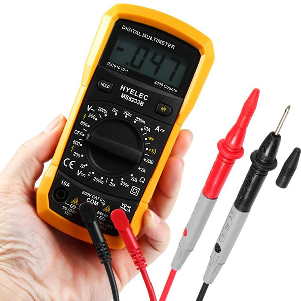 Wholesale-2016 New Arrival ABS Material Measuring instruments Digital Multimeter AC DC Voltage DC Current Resistance Ammeter Ohmmeter