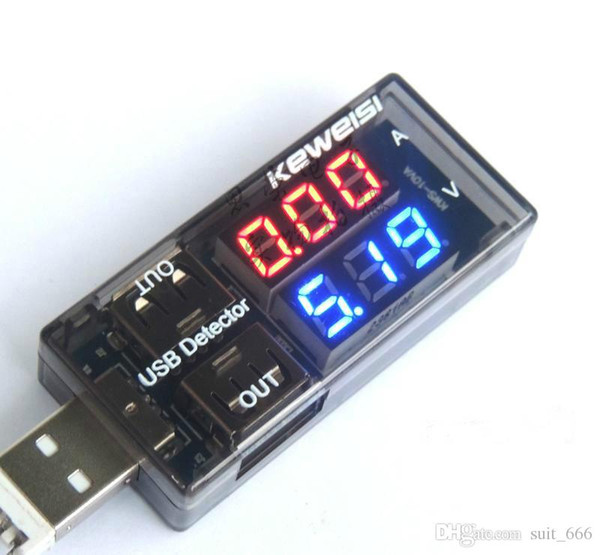 free shipping whilesale Current and voltage tester USB USB USB current voltage meter voltage tester dual display table