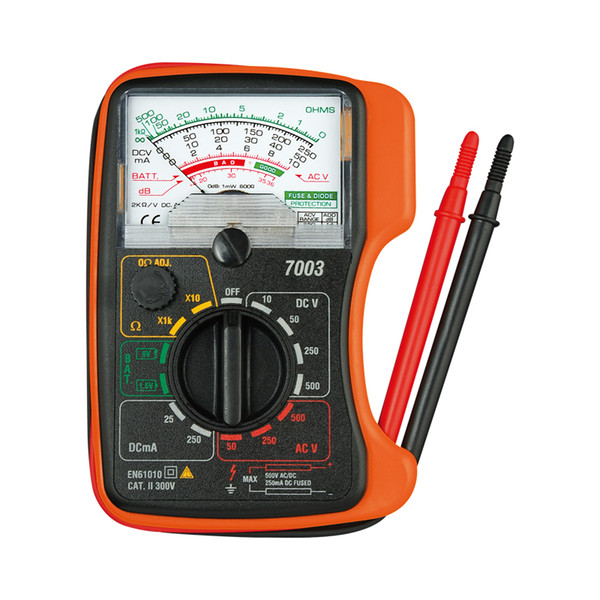 KT7003 pocket size mini type analog multimeter 6 functions in 14 ranges tester MAX ACDC voltage up to 500V