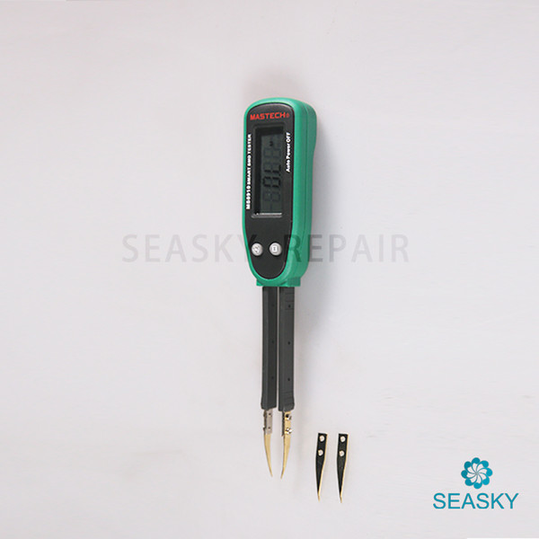 Wholesale-100% Original MASTECH MS8910 Tweezers Smart SMD RC Resistance Diode Capacitance Meter Tester Auto Scan