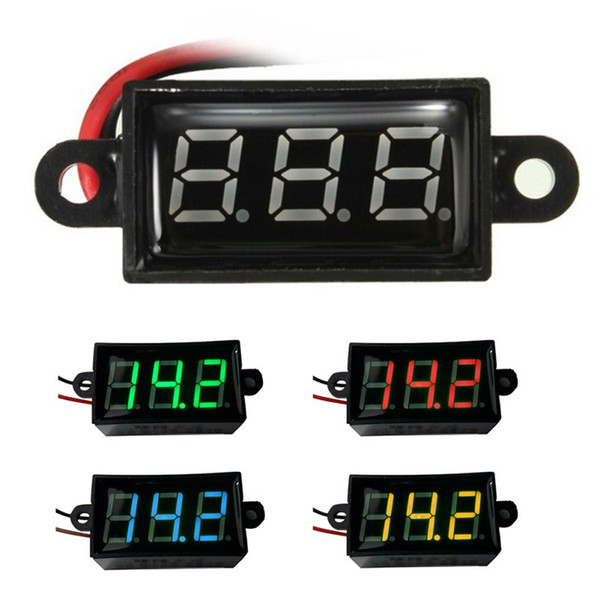 Wholesale-hot Waterproof 0.28 DC 3.5-30V Mini Digital LED Voltmeter Volt Meter F 12V Car Moto