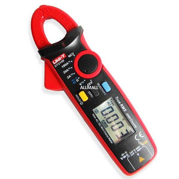 Freeshipping Original Mini Clamp Meter UT210E True RMS VFC NCV Current Voltage Capacitance Measuring Tools Digital Clamp Multimeter