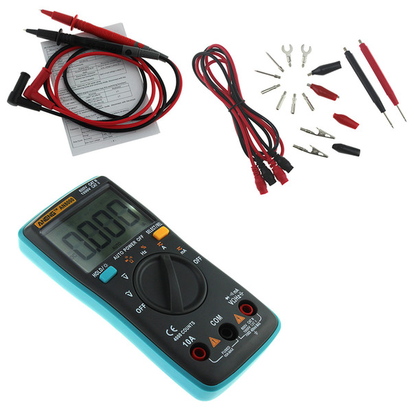 AN8000 Digital Multimeter Auto Range 4000Counts Backlight AC/DC Voltmeter Ammeter Resistance Tester Portable Multimeters