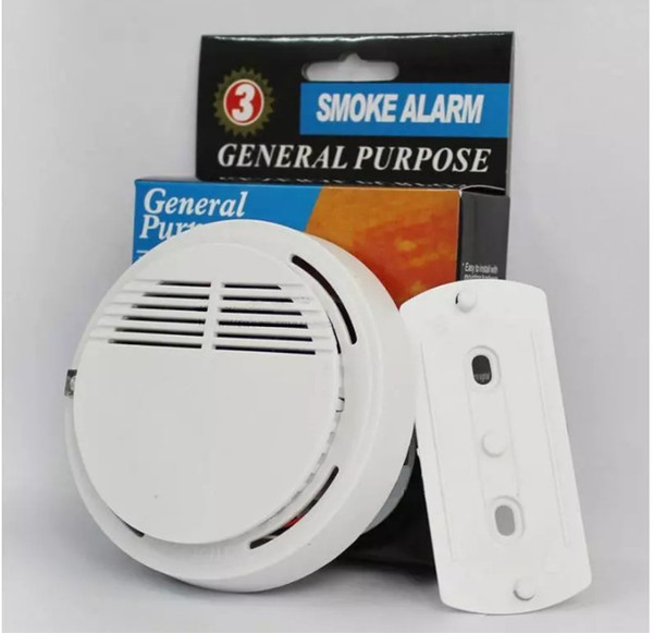 Smoke Detector Alarms System Sensor Fire Alarm Detached Wireless Detectors Home Security High Sensitivity Stable LED 85DB With 9V Battery