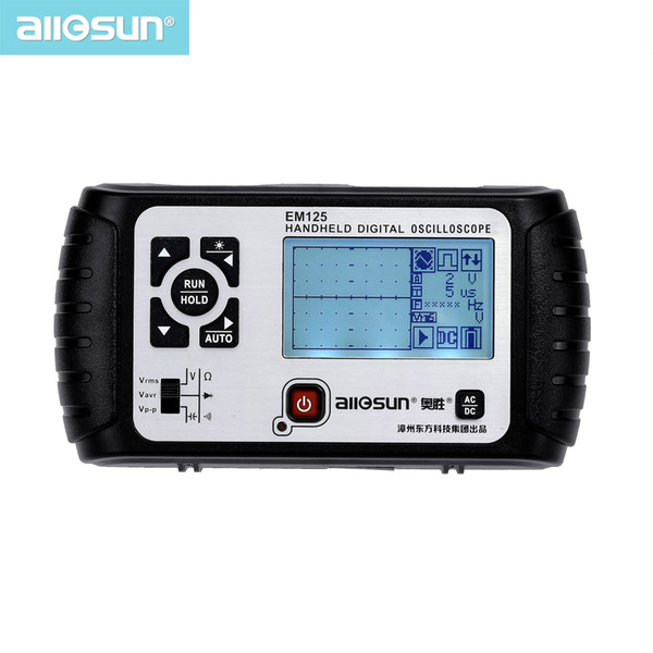 Handheld Oscilloscope With Digital Multimeter 2 in 1 DMM Auto Scopemeter 25MHz Bandwidth Multifuction Professional Scopemeter All-Sun EM125