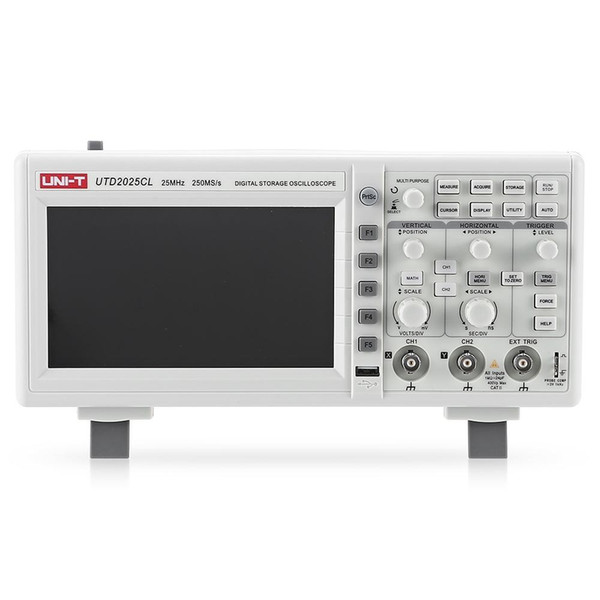 UNI - T Digital 2-channel 25MHz 250Ms/s Storage Oscilloscope Scopemeter Scope meter 7 inches widescreen LCD displays USB OTG Interface