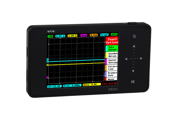 2015 NEW DS202 Aluminum 2CH Pocket-Sized Handheld Digital Storage Oscilloscope Color Display Sliding touch 10MSa/s 1MHz order<$18no track