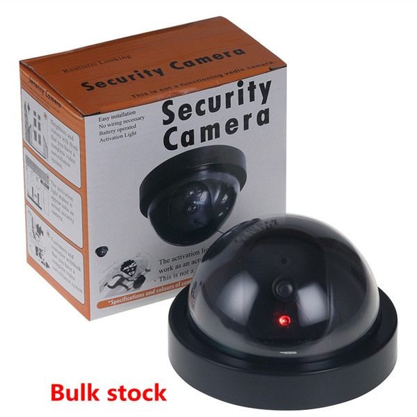 Wholesale-2017 Home Security Fake Simulated video Surveillance indoor Outdoor Dummy Led Dome Camera Signal Generator Electrical Hot 66 NEW