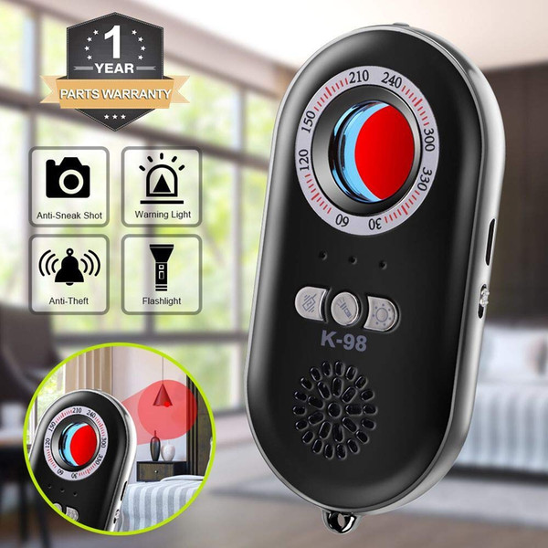 Anti Spy Hidden Camera Detector RF Bug Detector Wireless Signal Scanner, Personal Security Alarm Security Motion Vibration Sensor for Travel