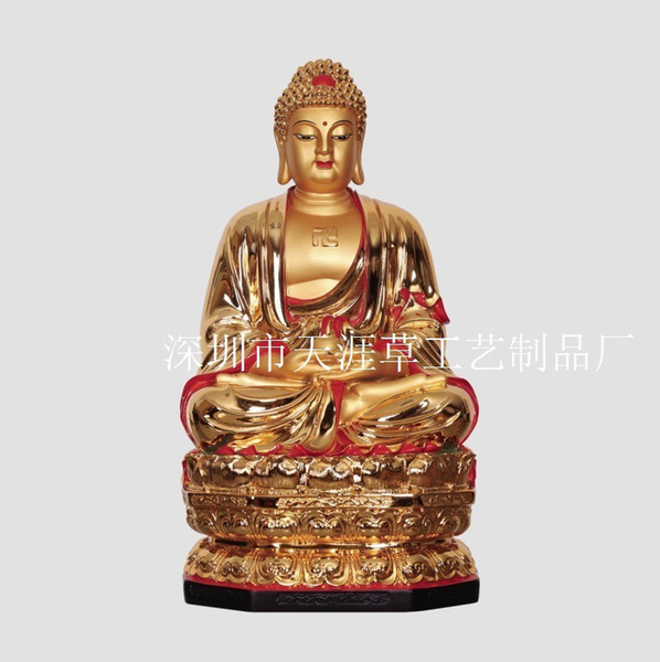 Factory direct resin Buddha Medicine Buddha Sakyamuni Buddha Amitabha 46 cm high Decoration