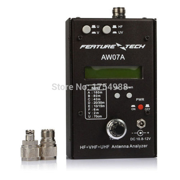 Wholesale-Antenna Analyzer HAM Radio shortwave radio HF + UV talkie radio hand sets multiband antenna analyzer AW07A 1.5-490MHZ