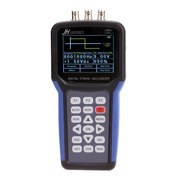 Freeshipping Handheld Multi-functional Digital Oscilloscope + Signal Generator Portable Scope Meter 20MHz Bandwidth 200MSa/s 1CH TFT LCD